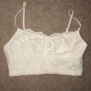 American Eagle lace cropped top